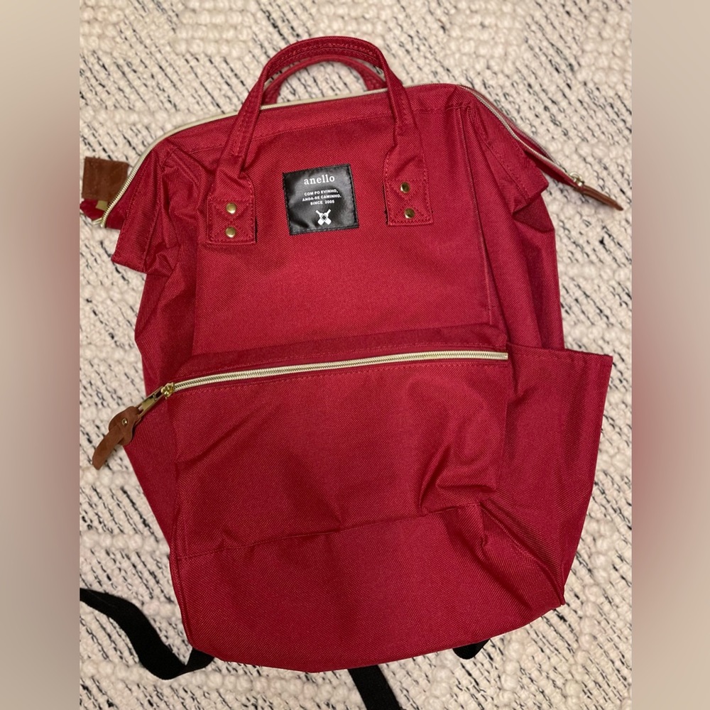 Anello red canvas backpack
